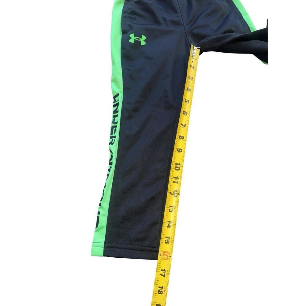Under Armour Track Pants Boys 4 Black Performance Logo Graphic Pocket Activewear - Picture 2 of 4
